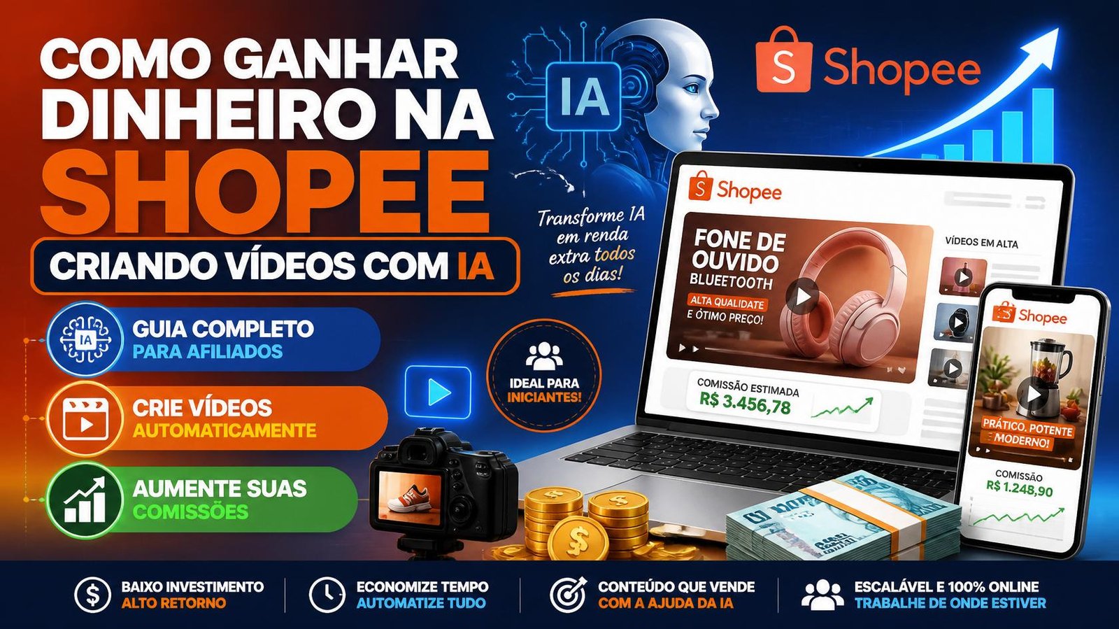 Como Ganhar Dinheiro na Shopee Criando Vídeos com Inteligência Artificial